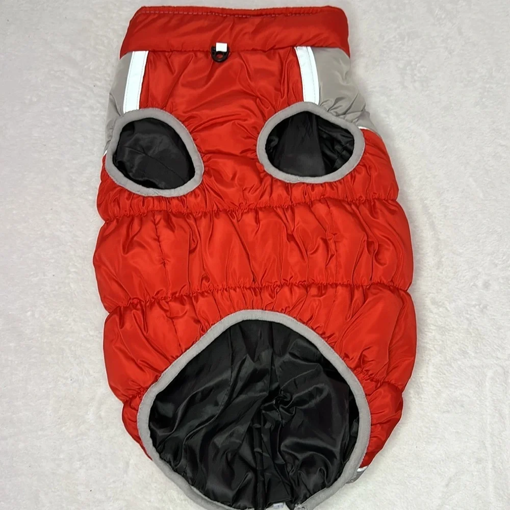 Winter Dog Coat 2XL Red and Gray